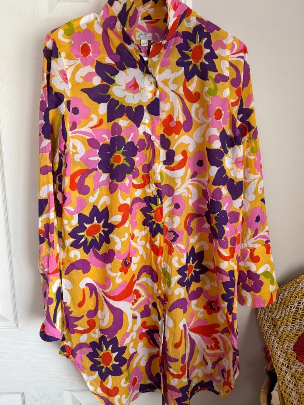 NWOT, JCREW, COLORFUL GRAPHIC BEACH COVER-UP